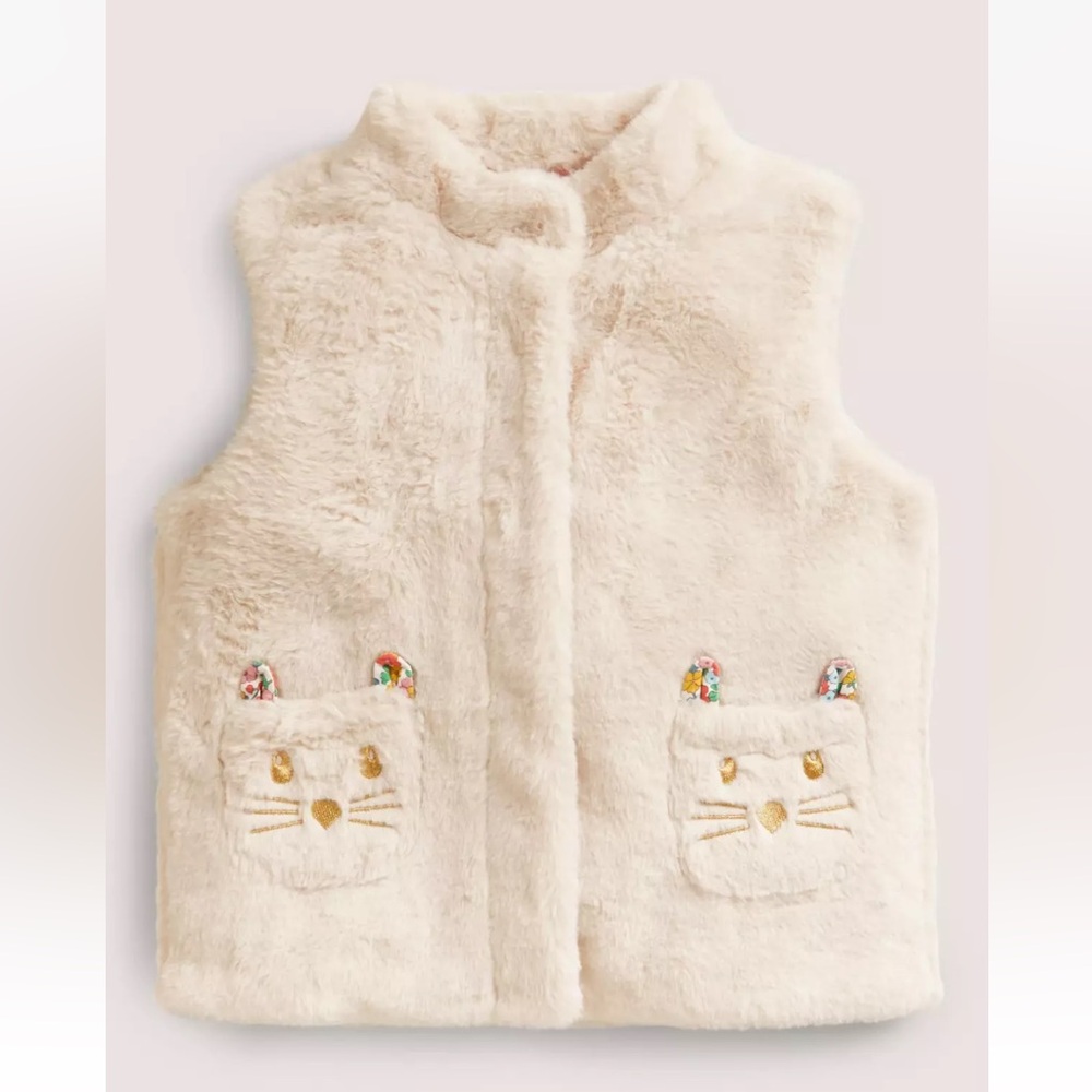 Mini Boden Faux Fur Vest